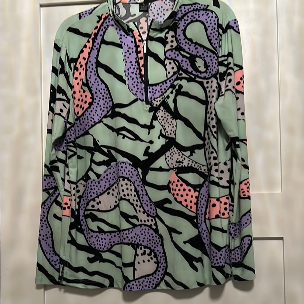 Patterned Long Sleeve Top